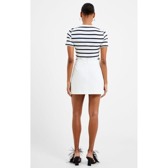 FRENCH CONNECTION Women's Whisper Mini Skirt Summer White 2 - Picture 5 of 12